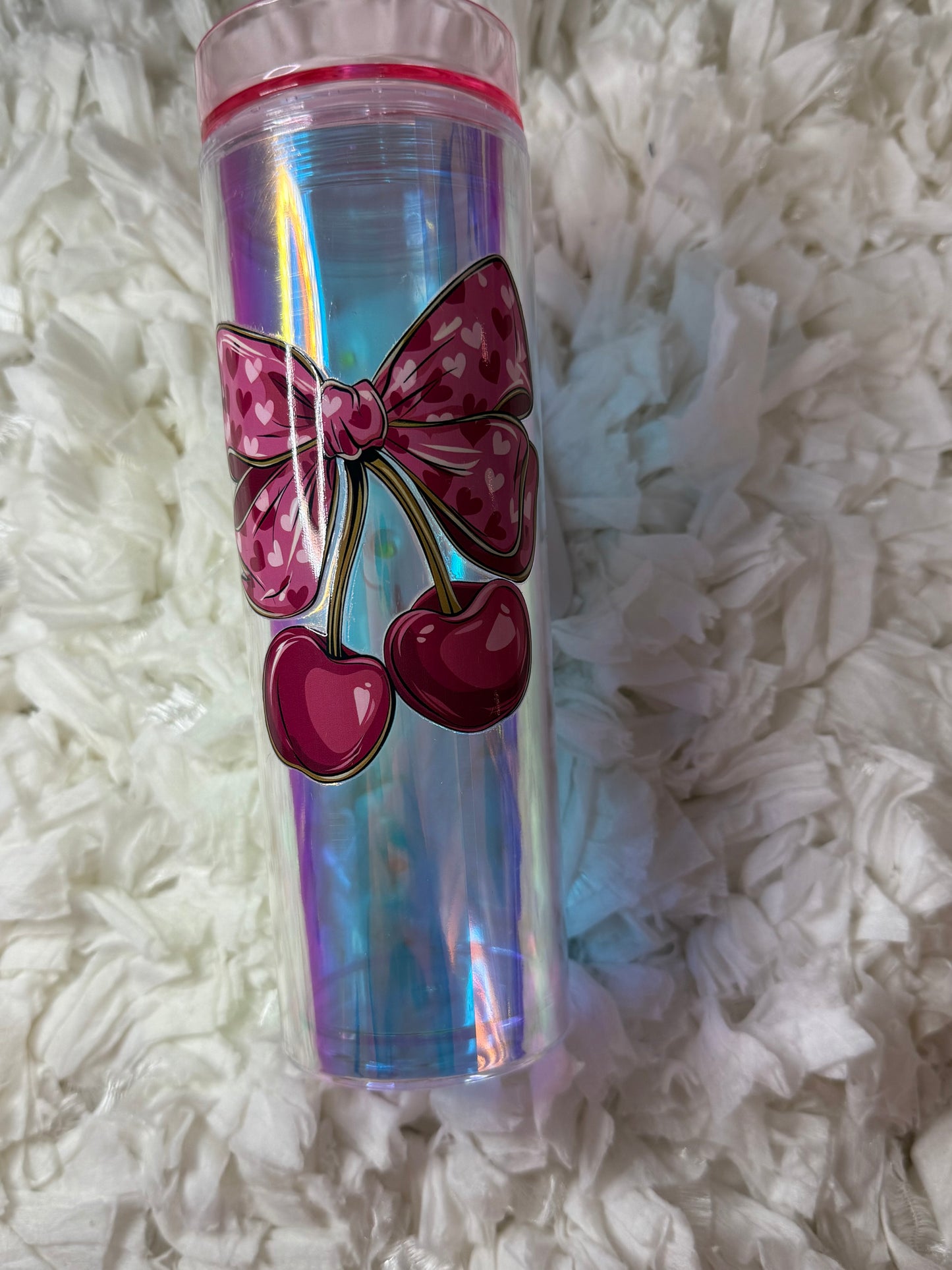 Cherry Holographic Tumbler
