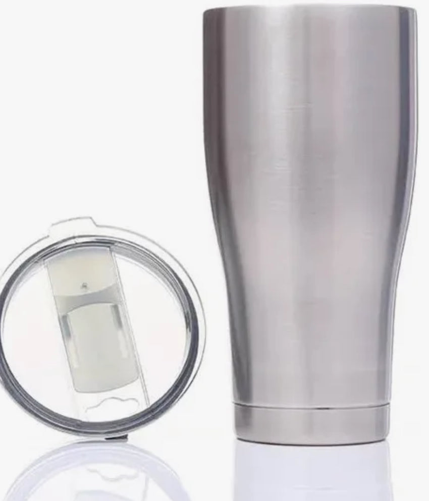 12oz Curvey Stainless Tumbler - Priced to include customized glitter, vinyl decal, alcohol inks