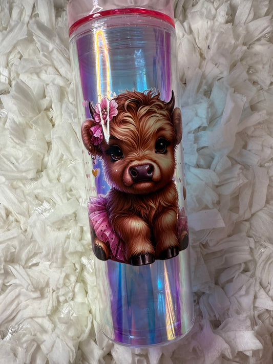Cow Holographic Tumbler